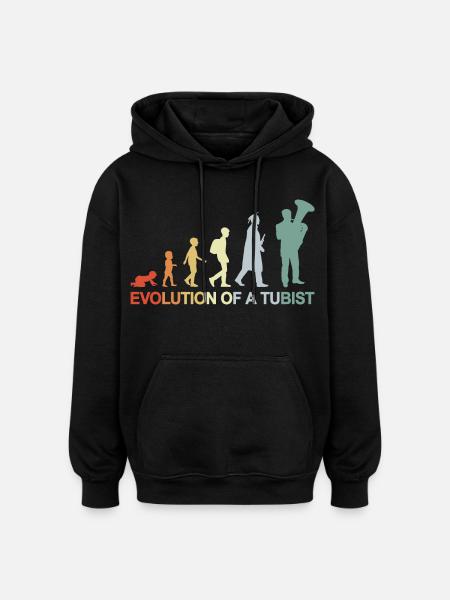 Development of a tuba player - Oversized Unisex Hoodie - black