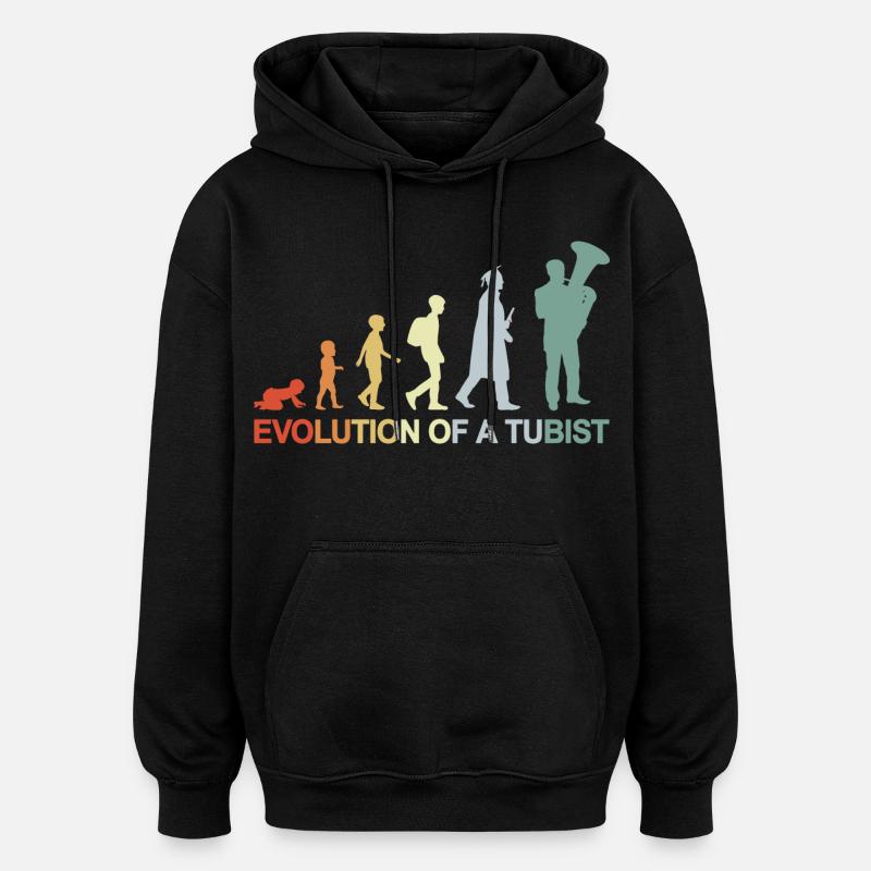 Entwicklung eines Tubisten - Oversized Unisex Hoodie - Schwarz
