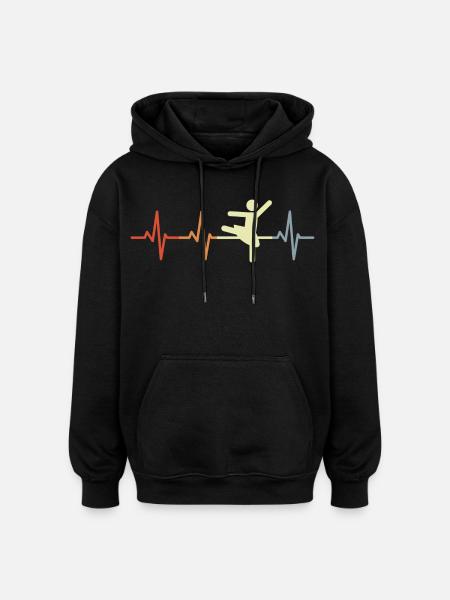 Ballet Dancer Heartbeat - Oversized Unisex Hoodie - black