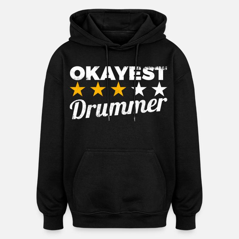 Okayest Batteur - Sweat à capuche oversize unisexe - noir