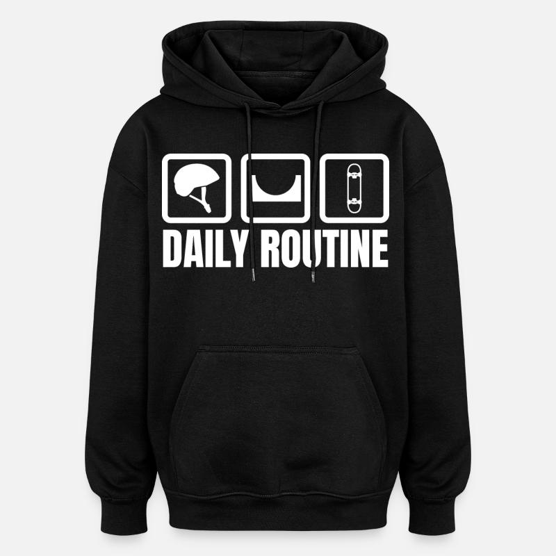 Skater Routine - Oversized Unisex Hoodie - black