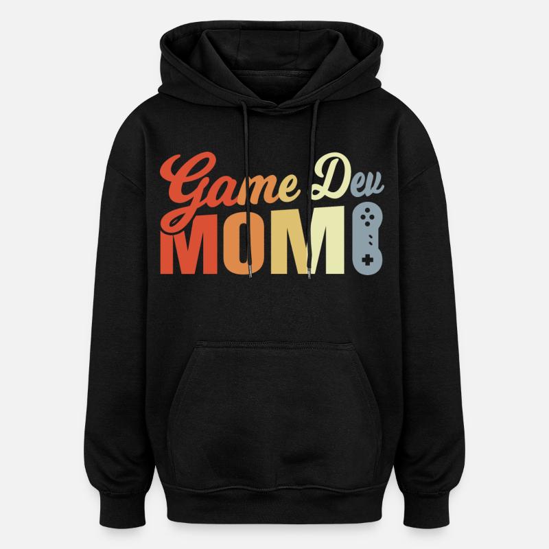 Maman développeuse de jeux - Sweat à capuche oversize unisexe - noir