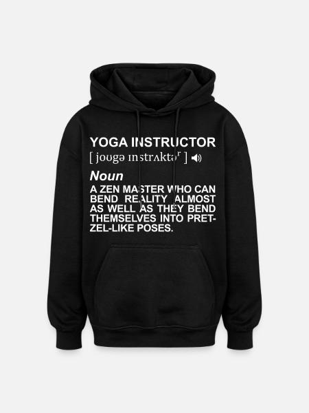 Yogalehrer Definition - Oversized Unisex Hoodie - Schwarz