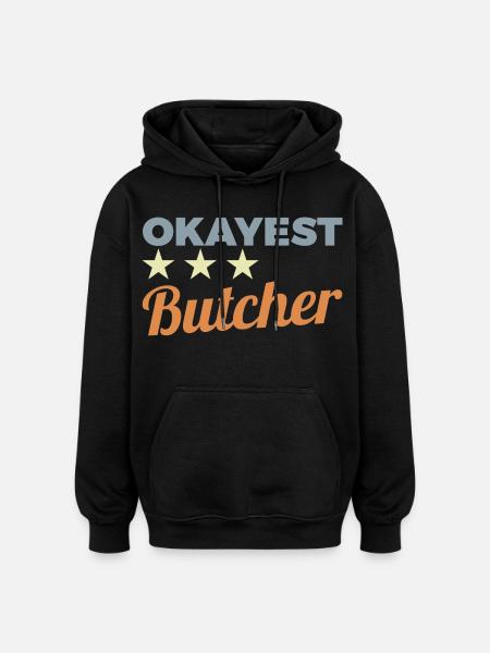 Durchschnittlicher Metzger - Oversized Unisex Hoodie - Schwarz