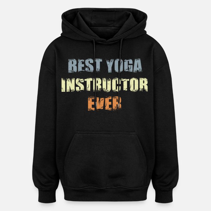 Meilleur professeur de yoga - Sweat à capuche oversize unisexe - noir