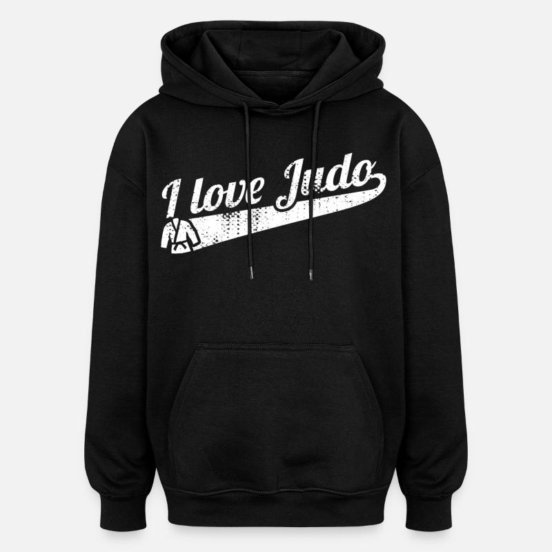 Judo Liebe - Oversized Unisex Hoodie - Schwarz