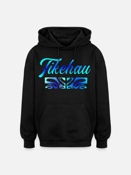 TIKEHAU (lagoon blue) - Oversized Unisex Hoodie - black