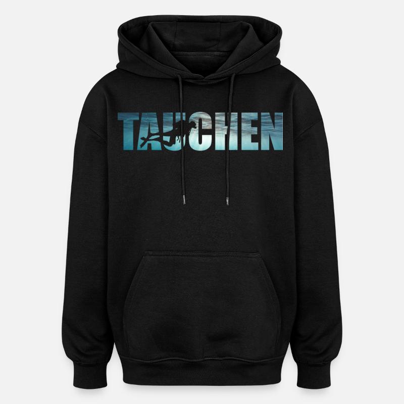 Taucher Dive Divemaster Tauchen Diver - Oversized Unisex Hoodie - Schwarz