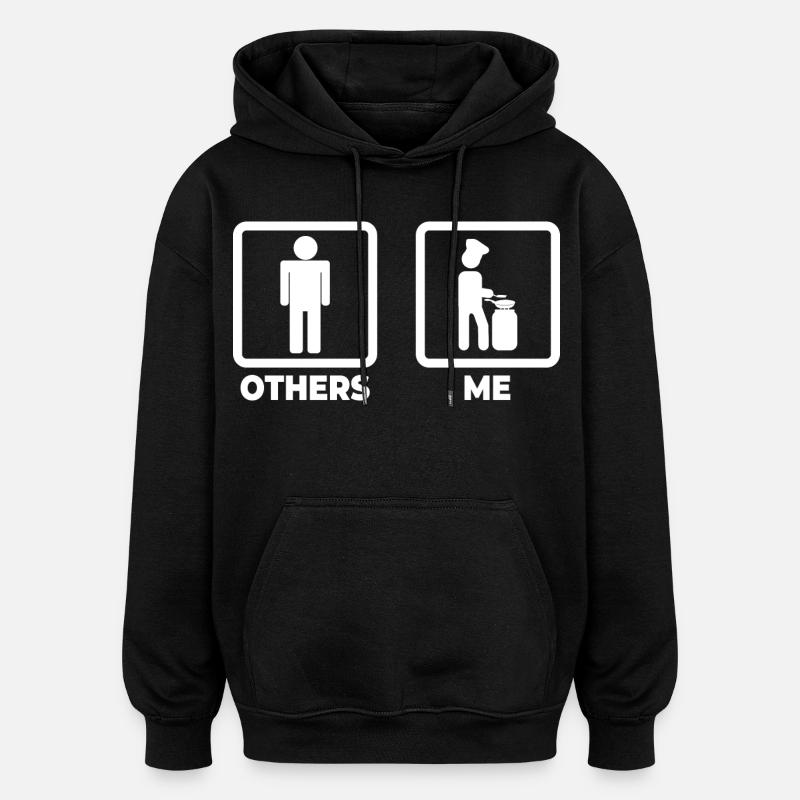 Figurine de chef bâton - Sweat à capuche oversize unisexe - noir