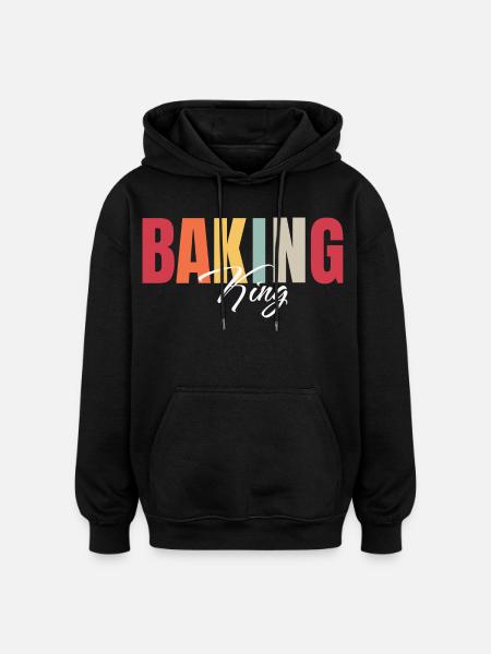 Baking King Baker King - Oversized Unisex Hoodie - black