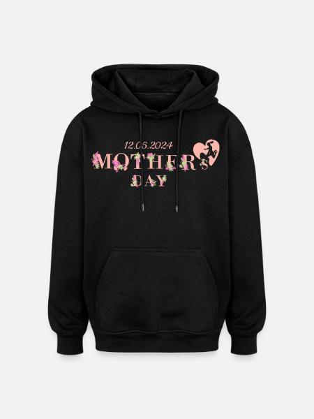 Mother's Day 12.05.2024 - Oversized Unisex Hoodie - black