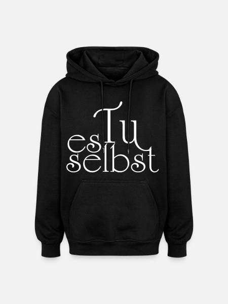 Faites-le vous-même - Sweat à capuche oversize unisexe - noir