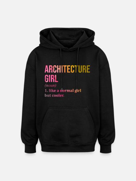 Architecture - Oversized Unisex Hoodie - black