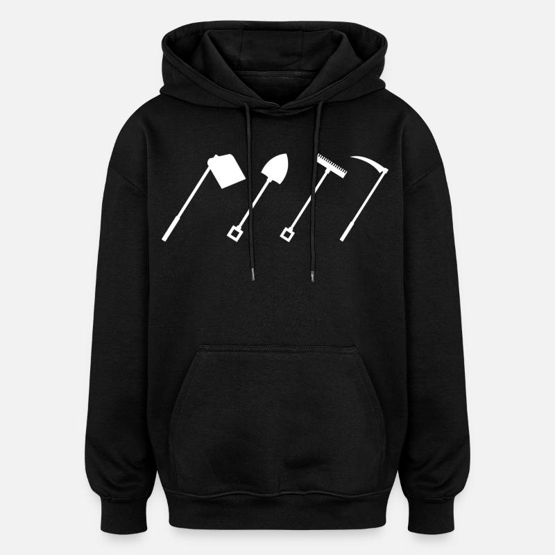 Outils agricoles - Sweat à capuche oversize unisexe - noir