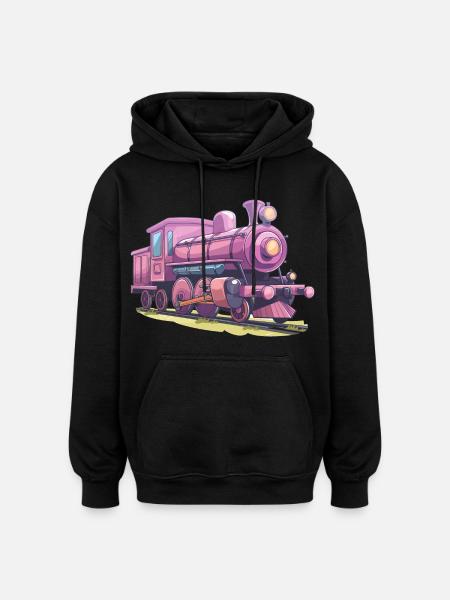 Locomotive Comic Look - Oversized Unisex Hoodie - black