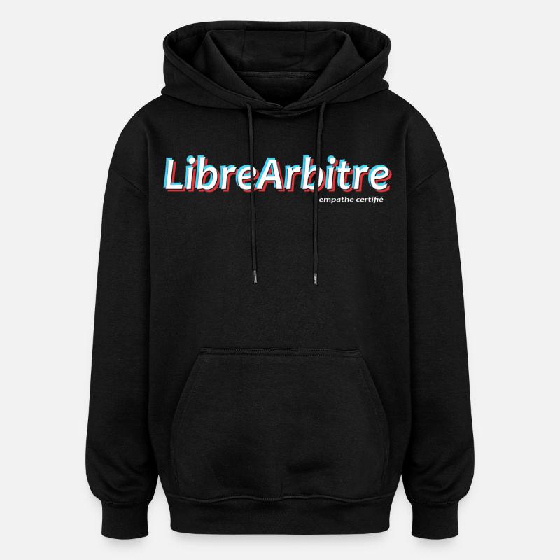Freier Wille - Oversized Unisex Hoodie - Schwarz