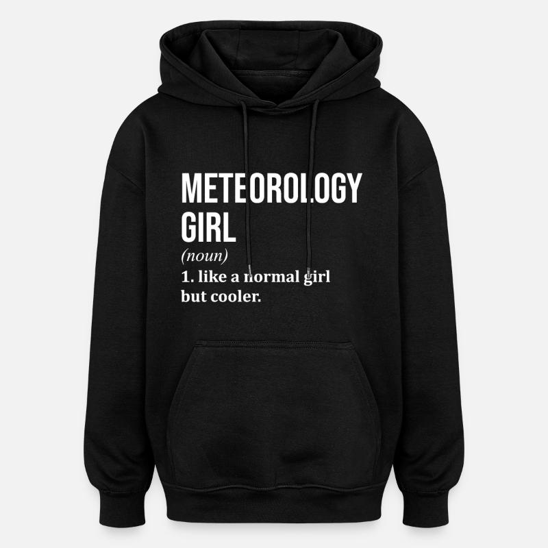 Meteorologie - Oversized Unisex Hoodie - Schwarz