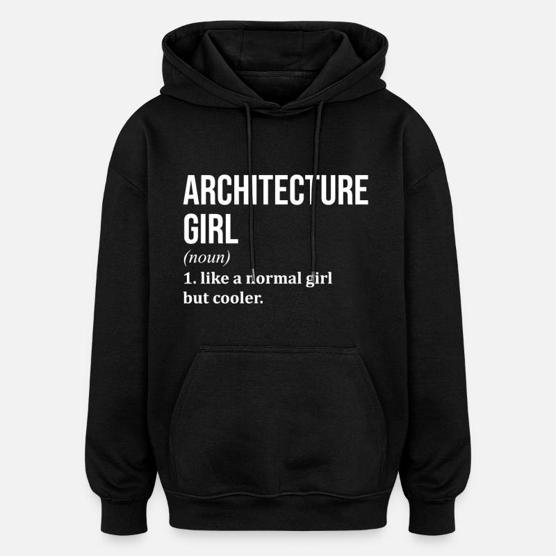 Architekt - Oversized Unisex Hoodie - Schwarz