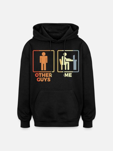 Programmierer Strichmännchen - Oversized Unisex Hoodie - Schwarz