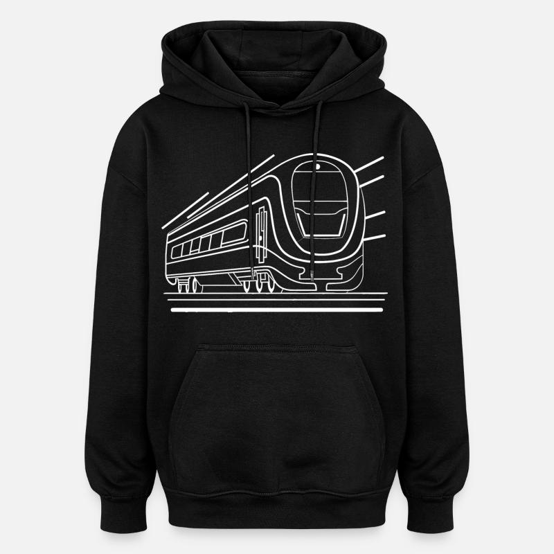 Train Comic Look - Oversized Unisex Hoodie - black