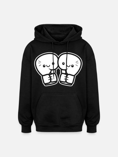 Funny Boxing Gloves - Oversized Unisex Hoodie - black
