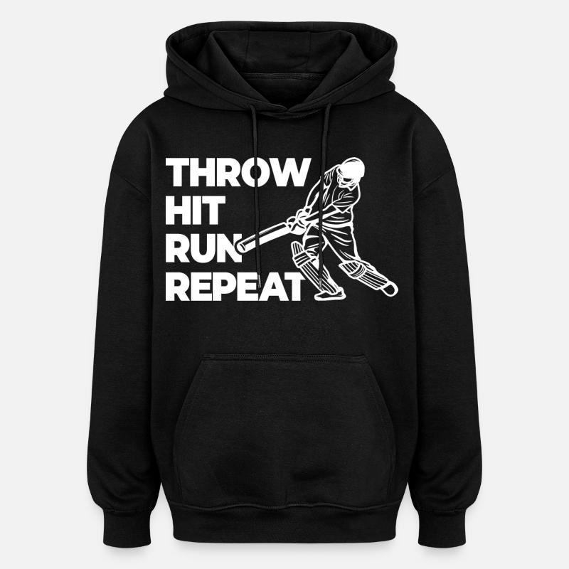 Throwing, hitting, repeating races - Oversized Unisex Hoodie - black