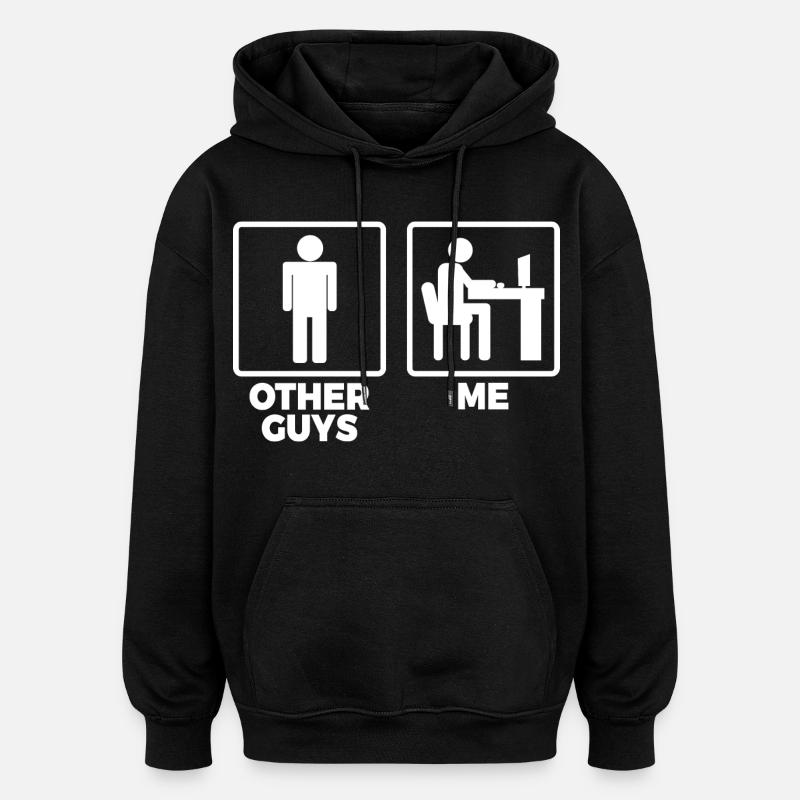 Software Engineer Stick Figures - Oversized Unisex Hoodie - black