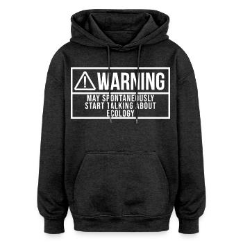 écologie - Sweat à capuche oversize unisexe - charbon - Devant - Noah (186cm)