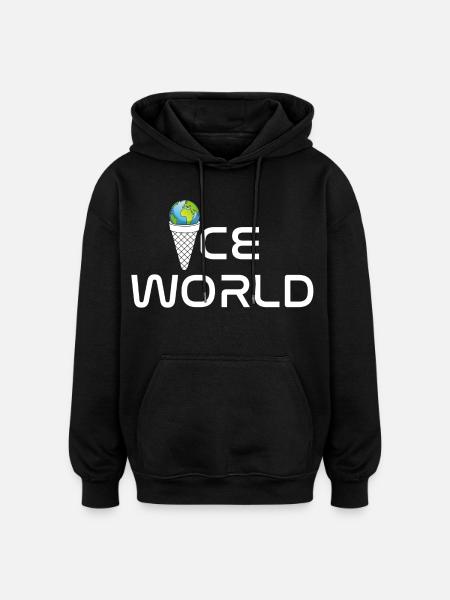 World - Oversized Unisex Hoodie - black