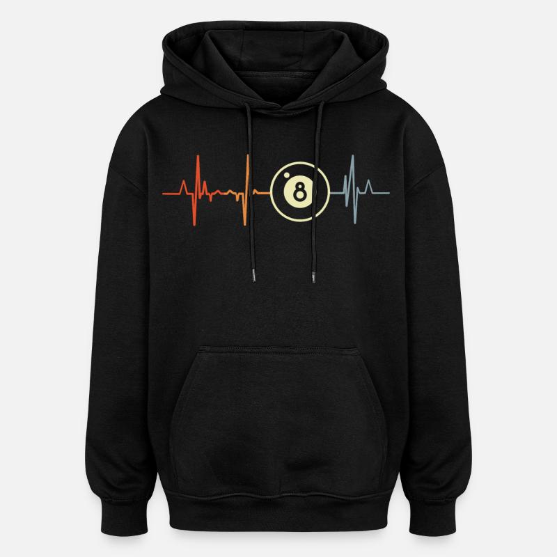 Ich liebe Billard - Oversized Unisex Hoodie - Schwarz