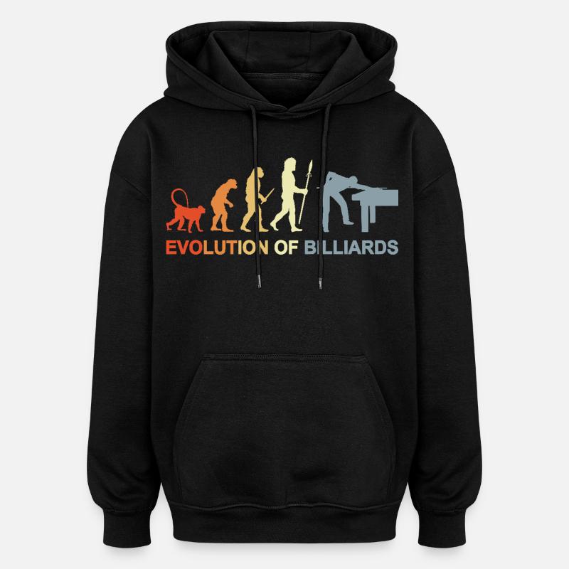 Billard Evolution - Sweat à capuche oversize unisexe - noir