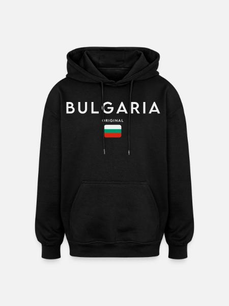 Bulgarian flag, Bulgarian pride - Oversized Unisex Hoodie - black