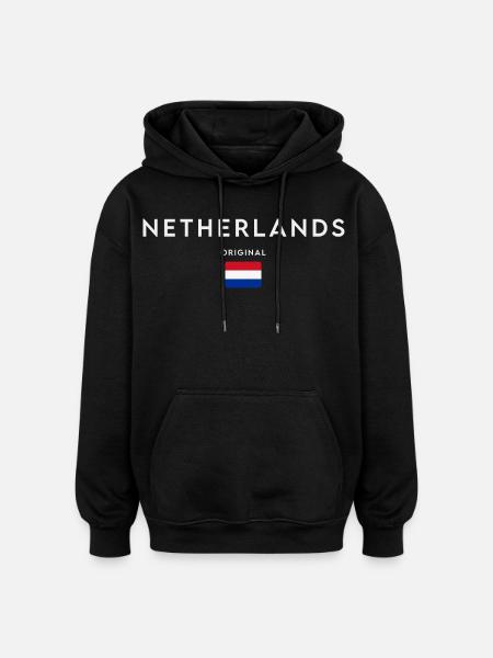 Flag of Holland, Dutch pride - Oversized Unisex Hoodie - black