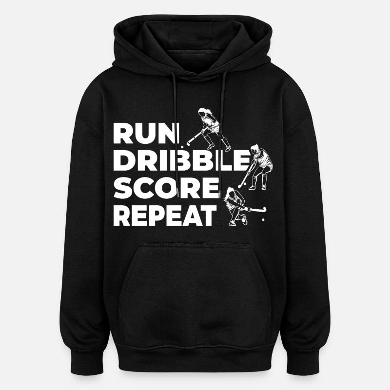 Joueurs de hockey sur gazon - Sweat à capuche oversize unisexe - noir