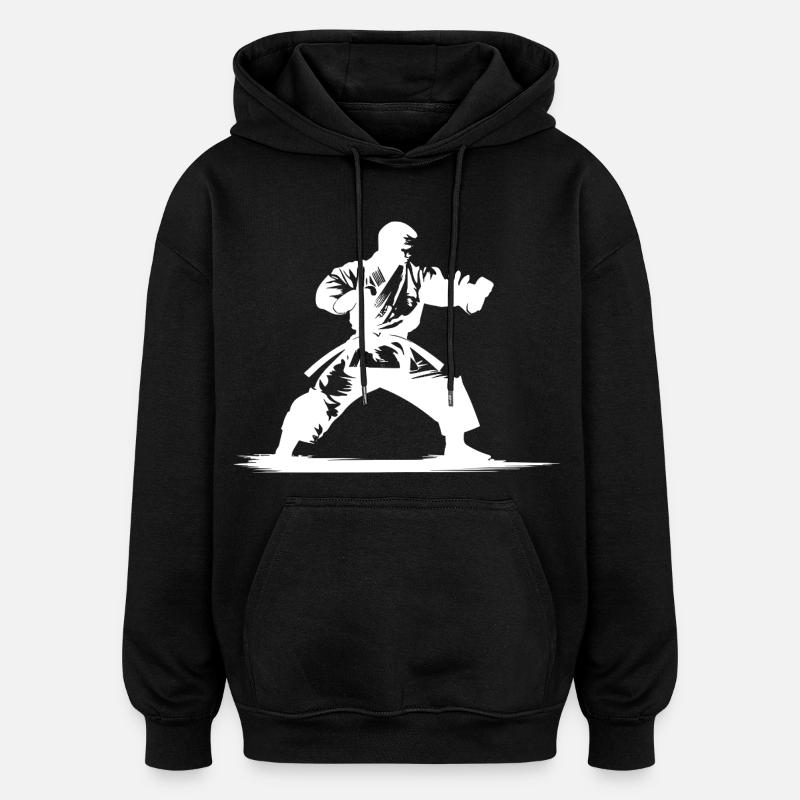 Karatéka - Sweat à capuche oversize unisexe - noir