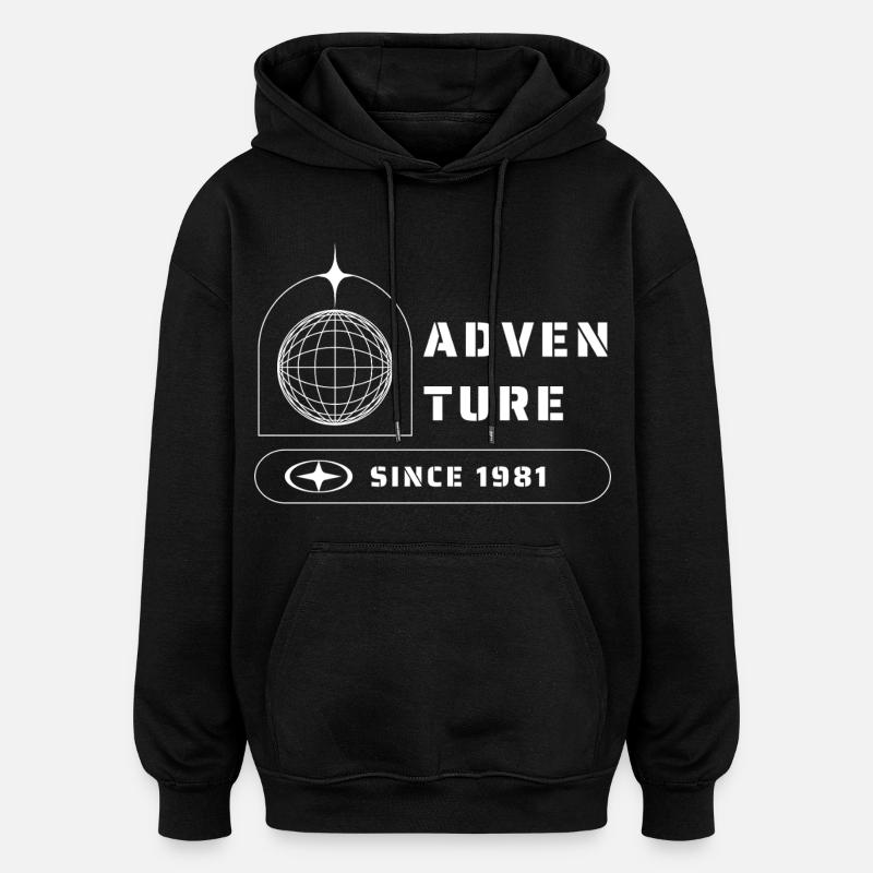 Aventure Explorer Voyage 1981 - Sweat à capuche oversize unisexe - noir