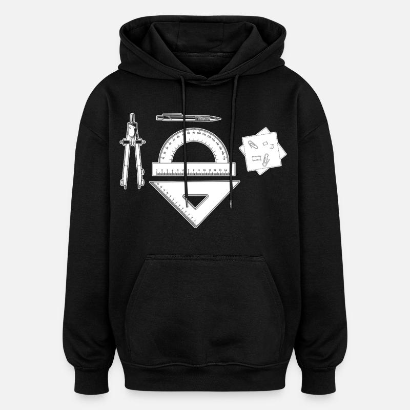 Architect Graphic - Oversized Unisex Hoodie - black