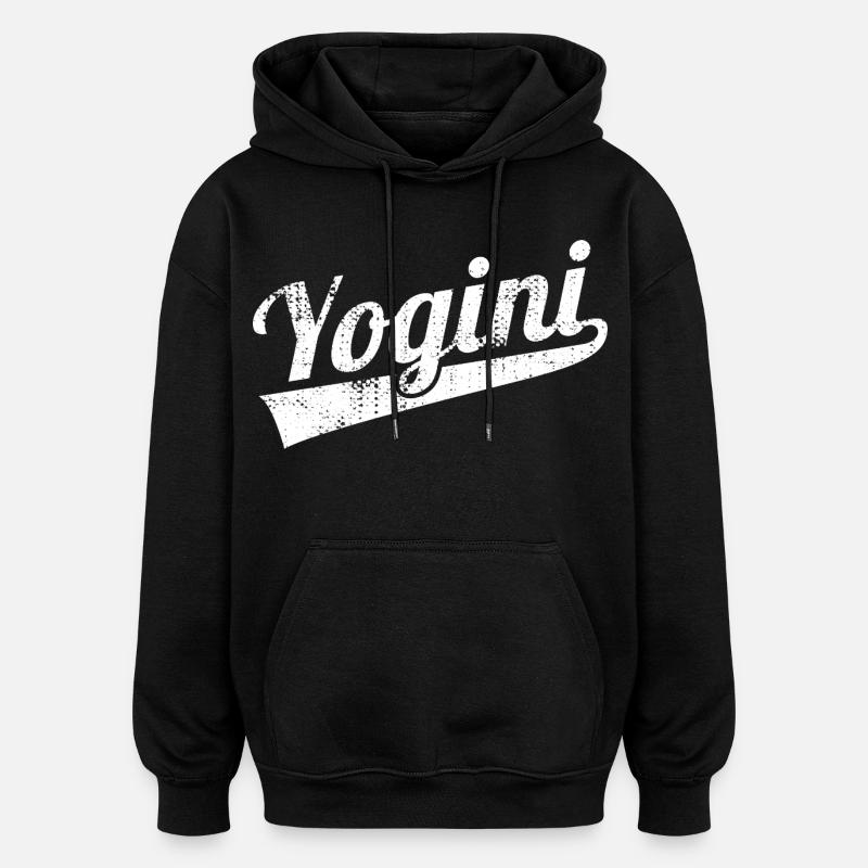 Yogini rétro - Sweat à capuche oversize unisexe - noir