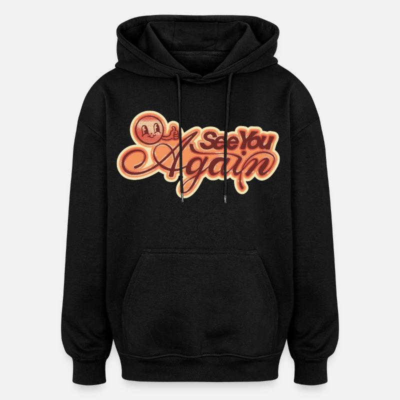 À bientôt Lettrage - Sweat à capuche oversize unisexe - noir