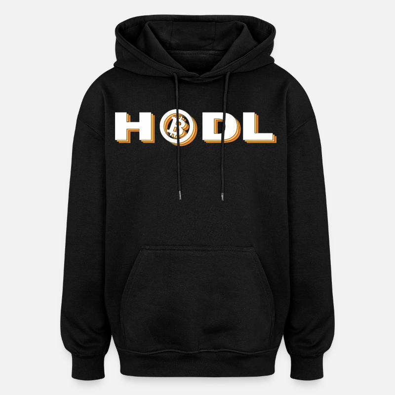 Bitcoin - Hodl - Sweat à capuche oversize unisexe - noir