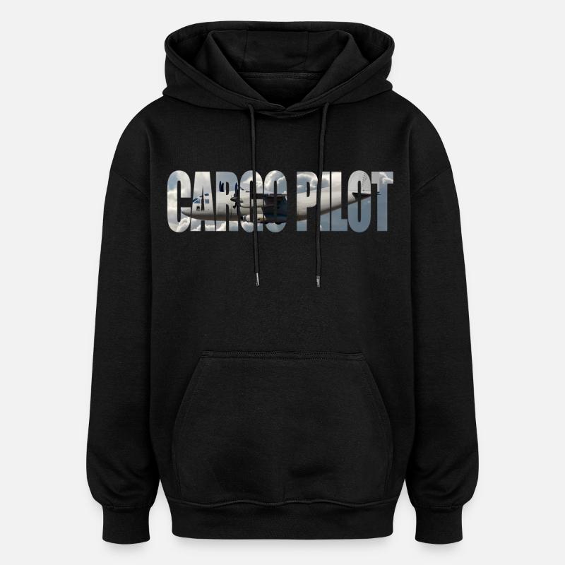 Pilote cargo C-27 - Sweat à capuche oversize unisexe - noir