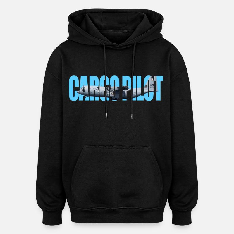 Pilote cargo C-130 - Sweat à capuche oversize unisexe - noir