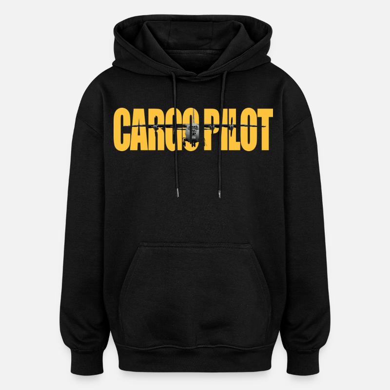 Cargo pilot An-12 - Oversized Unisex Hoodie - black