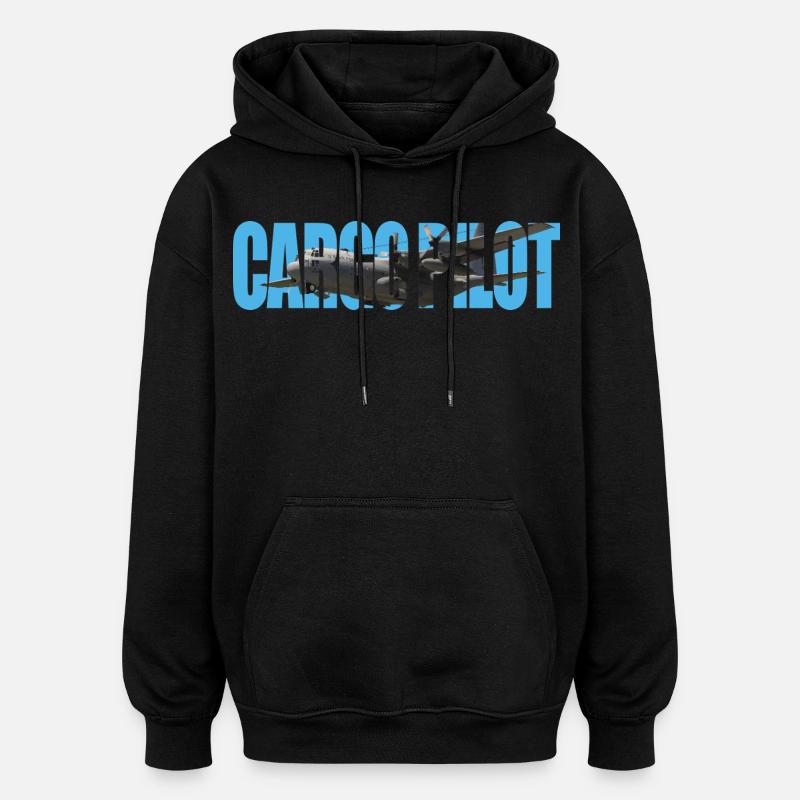 Pilote cargo C-130 - Sweat à capuche oversize unisexe - noir