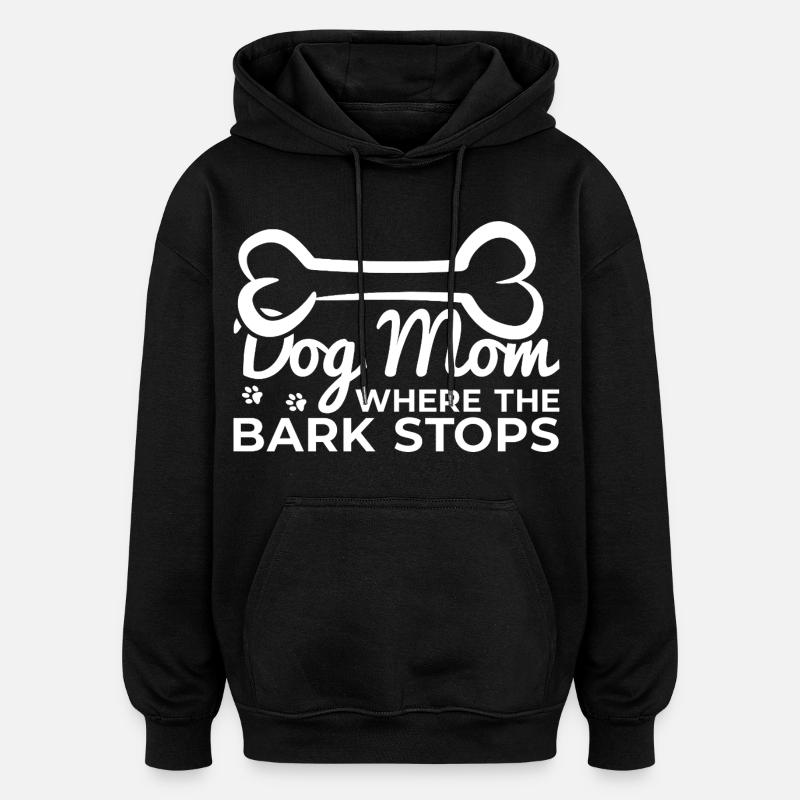 Drôle de chien mère - Sweat à capuche oversize unisexe - noir