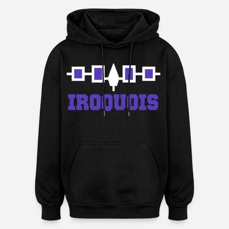 La ceinture iroquoise de Hiawatha - Sweat à capuche oversize unisexe - noir
