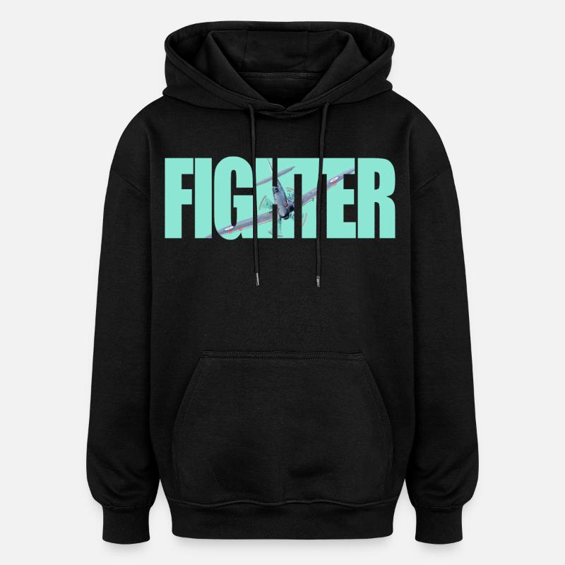 Chasseur Spitfire - Sweat à capuche oversize unisexe - noir