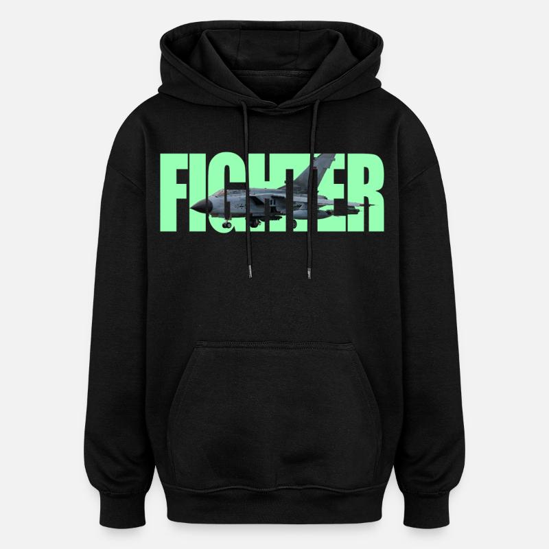 Chasseur Tornado - Sweat à capuche oversize unisexe - noir