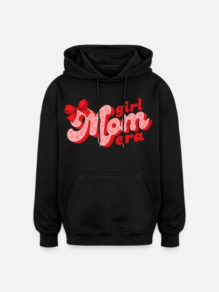 Mädchen Mama Ära - Oversized Unisex Hoodie - Schwarz