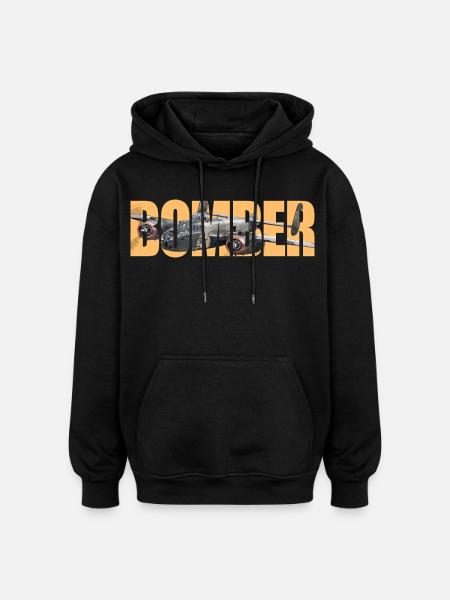 Bomber B-25 Mitchell - Oversized Unisex Hoodie - black